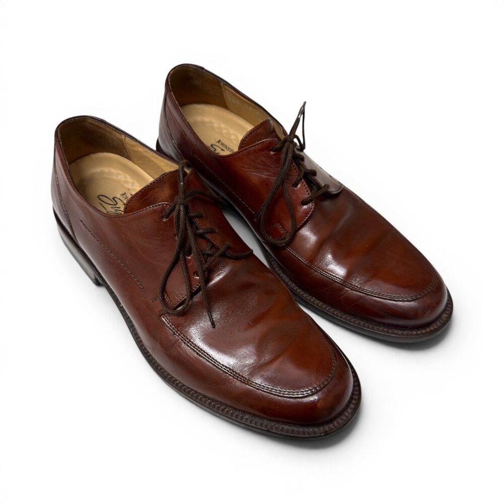 Johnston & Murphy Signature Series Brown Leather Derby Dress Shoes Men's 7.5 M